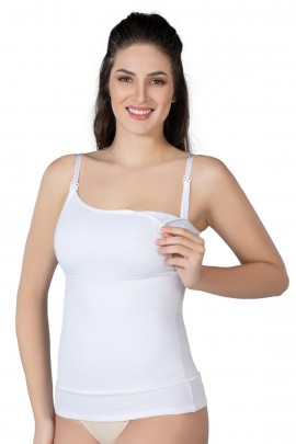 Arias Closet Beyaz MI Emay 1402 Modal Cotton Emzirme Atlet Korse