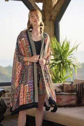 Arias Closet Etnik Desenli 3'lü Alt Üst Takım