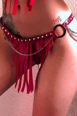 Yumuşak Deri Harness Fantezi Tanga