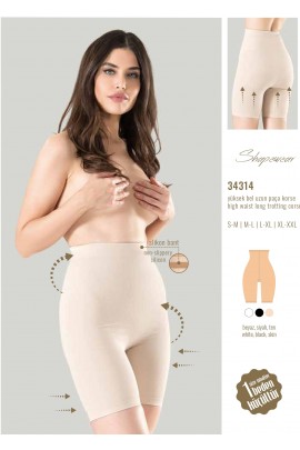 Arias Closet 1 Beden Küçülten Silikon Bantlı Yüksek Bel Uzun Paça Korse