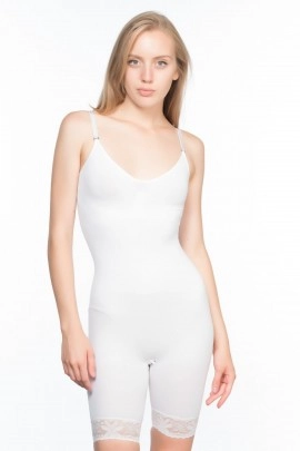 Arias Closet Beyaz MI Emay 2031 Paçalı Dantelli Boy Korse