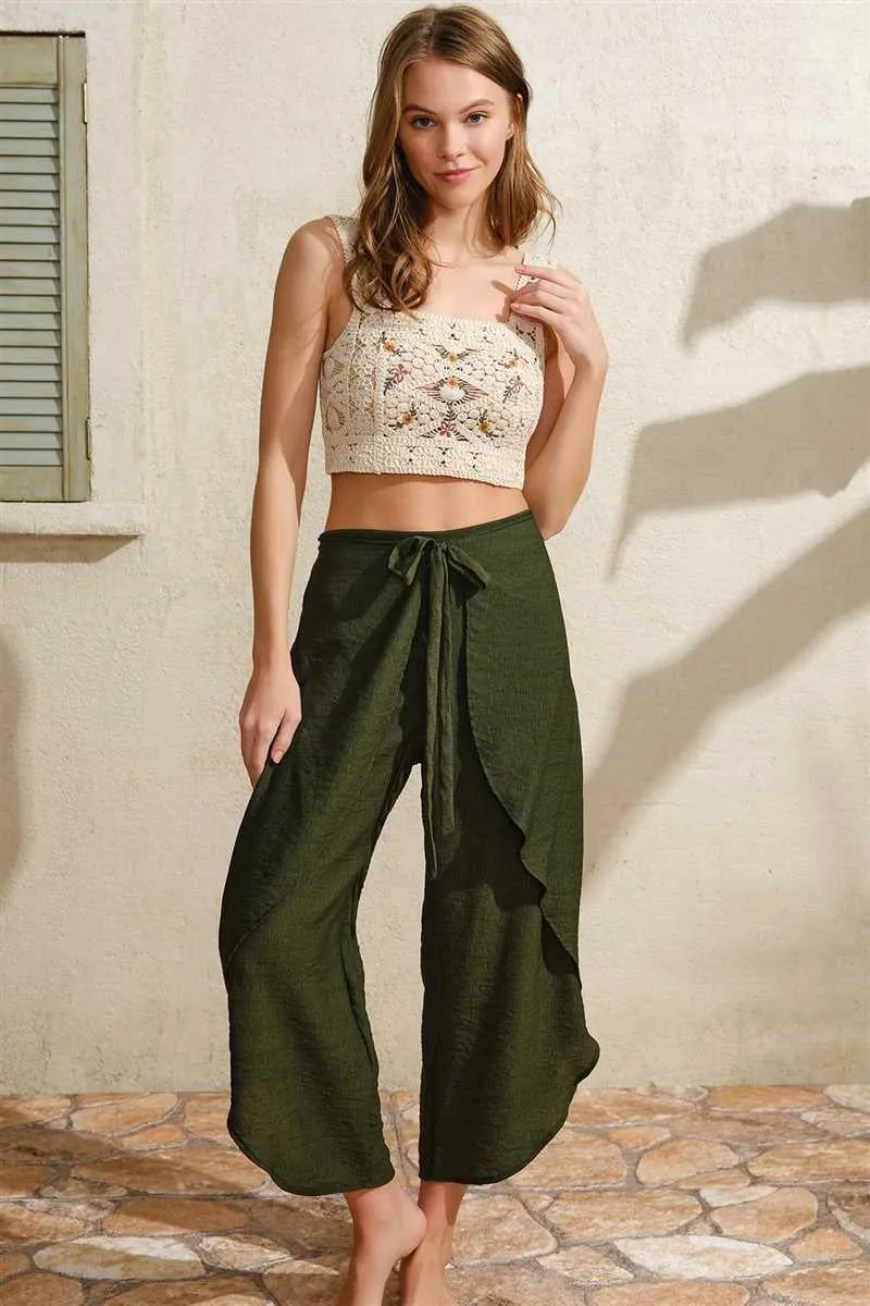Arias Closet Kalın Askılı Oyuk U Yaka Cotton Düz Yazlık Uzun Dantel Detaylı Pijama Takımı