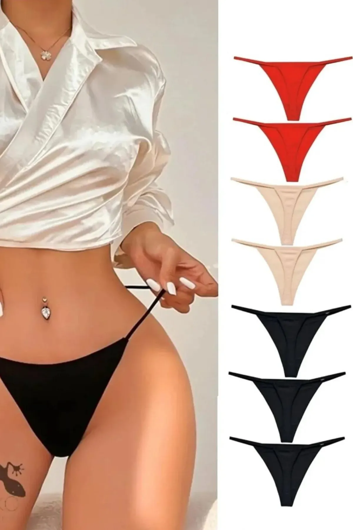 6'lı Süprem Penye String Tanga